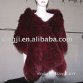 China Supplier Dyed Knitted Fox Fur Shawl